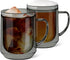 ovalware 500ml Double Wall Glass Coffee Mugs, Single Lip Mugs Made of