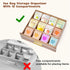NANXITU Drawer,with12 Countertop Acacia Wood Tea Holder Organizer,Tea Box Organizer Storage Box,Tea Caddy for Tea Bags
