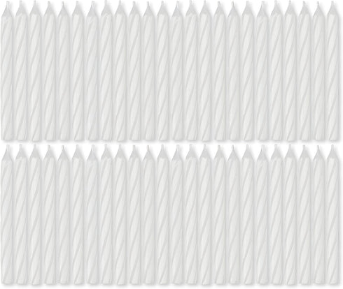 American Greetings Small White Spiral Birthday Candles (48-Count)