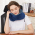 Travel Pillow - Best Memory Foam Neck Support for Sleeping, Airplane, Car & Home Use (Dark Blue)