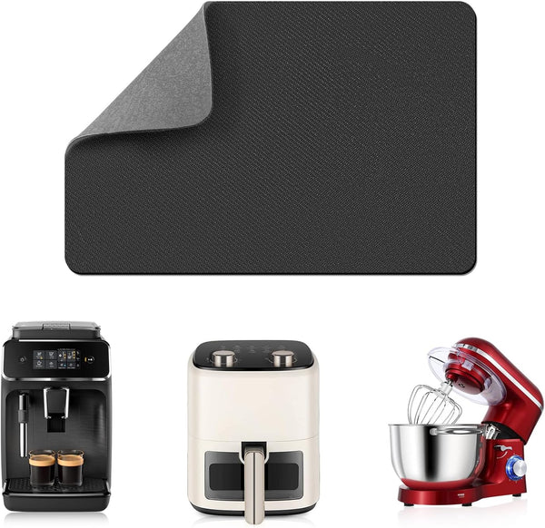 LOPNUR Kitchen Appliance Sliders, 360° Rotating Mover, Heat Resistant Coffee Mat for Microwave, Toaster Oven, Air Fryer