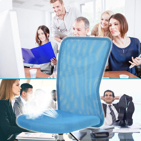 Armless Home Office Mesh Ergonomic Executive Chair Adjustable Mid Back Chair for Women Small Modern Swivel Rolling Desk