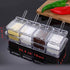 V-Resourcing Clear Seasoning Box, 4 Pieces Clear Storage Container for Spice, Condiment Jars