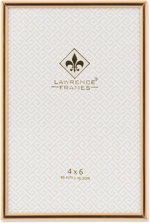 Lawrence Frames 670046 4x6 Gold Metal Picture Frame