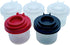 BRAZZA Salt and Pepper Shakers Moisture Proof Set, Clear with Black Lids, Perfect for Camping, Travel Spice Set (5 mini)