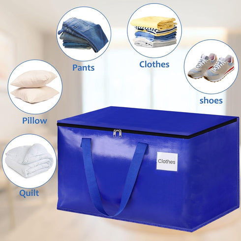 EpicTotes Supplies(88L, 10-Pack, Moving Bags, Storage Bags with Sturdy Handles and Heavy Duty Zippers, Storage Totes
