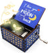 ukebobo Wooden Color Painted Music Box I Love You to The Moon