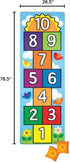 Melissa & Doug Hop and Count Hopscotch Game Rug - 3 pcs, 78.5 x 26.5 inches