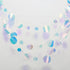 Cheerland Iridescent Circle Garlands, Under The Sea Party Decorations, Holographic Hanging Streamers for Mermaid Party