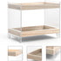 Bathroom Countertop Organizer, 2-Tier Wood Shelf for Cosmetic Storage, Acrylic Standing Rack for Home