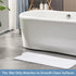 40X16Inch Webos Soft Bathtub Mat Non Slip: Memory Foam Shower Mat with Suction Cups for Bathroom Inside Tub (White)