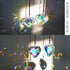 2PCS 50mm H&D HYALINE & DORA Suncatcher Crystal Heart Prisms Hanging for Windows,AB Color Heart Shape Prisms Rainbow