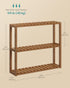 3-Tier 5.9 23.6 21.3 Inches, UBCB013K01 SONGMICS Bamboo Bathroom Shelf, Adjustable Plants Rack, Wall-Mounted or Stand
