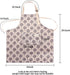 Syhood 2 Pack Aprons with 2 Pockets for Women Men, Soft Linen Adjustable Bib Kitchen Cooking Apron (Brown Stripes Style)