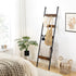 5-Tier BF52CJ01 HOOBRO Blanket Ladder, Towel Rack with Hooks, Wall-Leaning Blanket Rack, Decorative Display Ladder