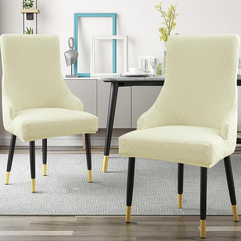 Liykimt Stretch Wingback Side Chair Slipcover-Accent Chair Cover Jacquard with Arm,Washable Upholstered Arm Dining