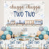 2nd 2nd Train Birthday Decoration Boy, Chugga Chugga Two Two Decorations Backdrop Banner Garland Cake Cupcake Topper