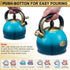 s-p Whistling Tea Kettle, Stainless Steel Teapot (2.8 QUART, Blue) for Stove Top Use