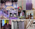 ave split Decorative Door String Curtain Wall Panel, Light Purple Tassel Screen Room Divider, 100x200 centimeters