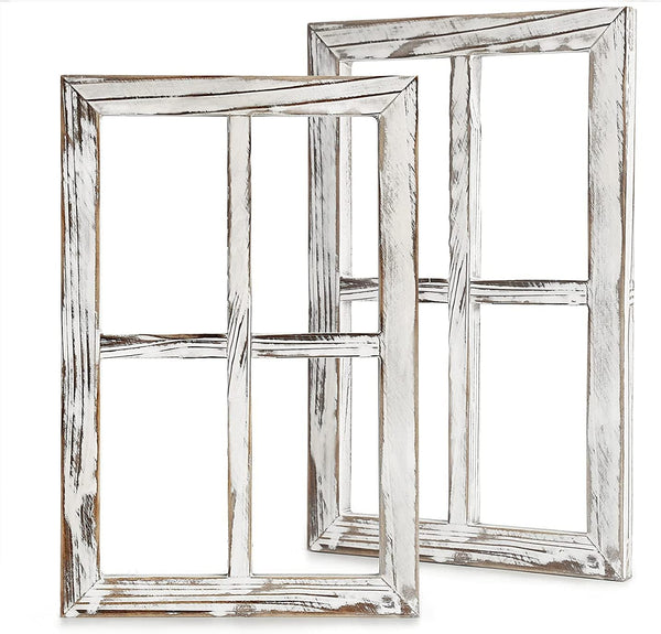 CALIFORNIA CADE ELECTRONIC Rustic Wall Decor, Barnwood Frames for Home or Outdoor, Set of 2