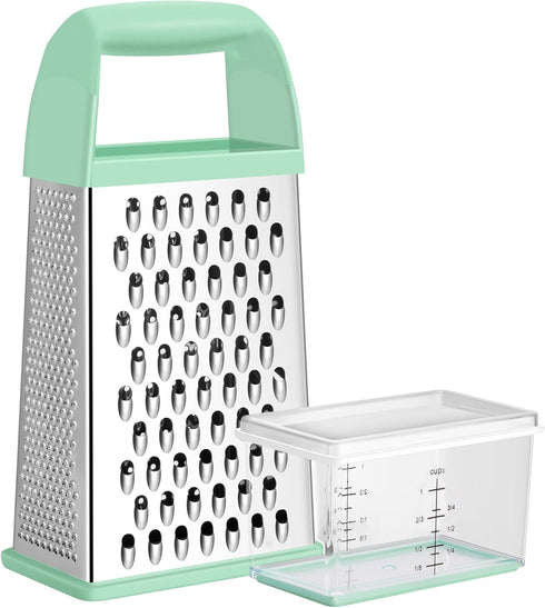 Urbanstrive Cheese Grater With Container, Professional Cheese Grater with Handle, Stainless Steel Graters