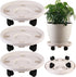 3 Packs Large Plant Caddy with Wheels13" Rolling Plant Stands Heavy-duty Plastic