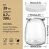 6.7oz 20Pack, (Set 20) Small Glass Jars Clear Glass Pudding Jars with PE Lids and Tags, Spice Jars/Glass Jelly