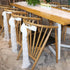 Hooqict 4 Pack Lace Table Runner - 14 x 120 Inch Ivory White Classy Table Runner for Rustic Wedding Decor