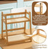 1 2 Countertop Display(Wood,10.2 Inch) Yalikop Pcs Tier Matcha Station Shelf Bamboo Coffee Mug Stand Storage Rack