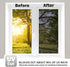 WPCTEV One Way Mirror Window Film - Daytime Privacy Heat Control Non-Adhesive Tint for Home & Office Blue & Silver