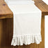 Letjolt White Table Runner - 108 Inches Long Shabby Chic Ruffled Runner for Rustic Home Table Decoration
