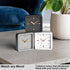 Driini Modern Mid Century Desk & Shelf Clock, White Rose Gold, Battery Operated with Silent Analog Movement