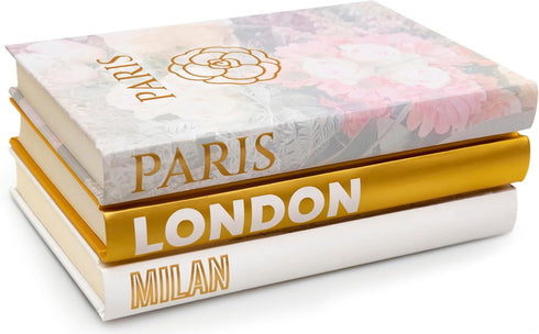 Decorative Books for Home - Shelf Decor Accents - Set of 3