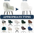 Velvet Curved Back Dining Room Chair Covers with Arms Stretch Swivel Bar Stool Chair Slipcover with Armrest Accent