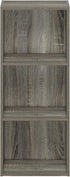 3-Tier Furinno Pasir No Tool Assembly Open Shelf Bookcase, French Oak