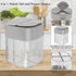 4 Pack 4 in 1 Plastic Salt and Pepper Shaker, 4 Grids Flip Empty Spice Dispensers Travel Spice Container Compartment Seasoning Shakers with Lid Travel Spice Jars with Labels for Cooking BBQ by Runloon