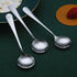 Berglander 12 Soup Spoons Set, 7.5" Stainless Steel Round Silverware, Sturdy Easy To Clean Table Spoon Set, Dishwasher
