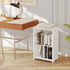 3-Tier HAYOFAMY End Table Nightstand White, Narrow Side Table with Storage Shelf, Small Bookshelf Bedside Table