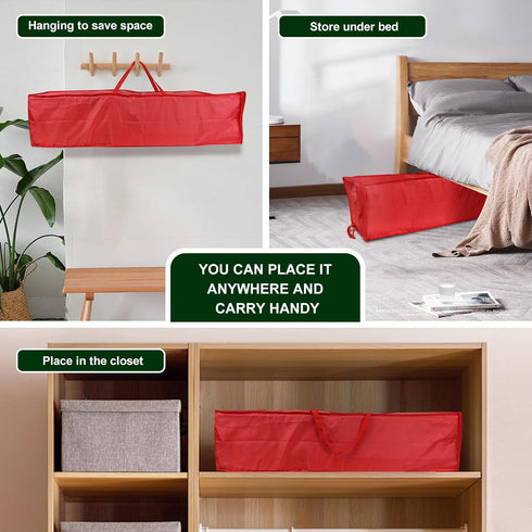 Christmas Wrapping Paper Storage Bag, 41 Inch Organizer for Up to 21 Standard Rolls, Resistant Container