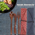 3Pcs Wooden Spoon Fork Knife Cutlery Set, Japanese Reusable Bamboo Cutlery Set