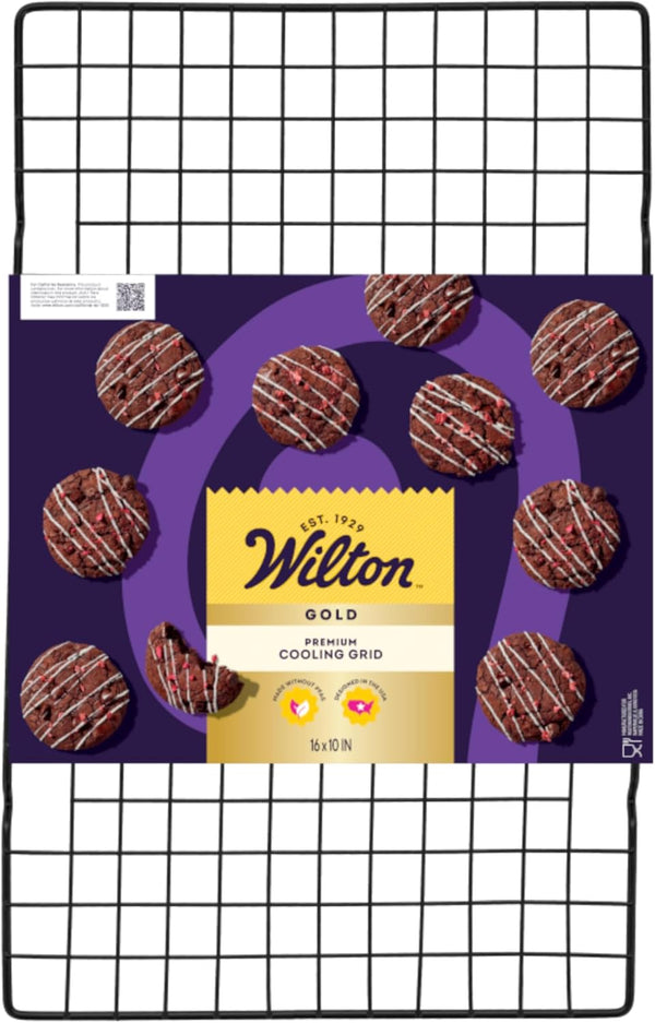 Wilton Gold Premium Non-Stick Bakeware, 16 x 10 in, Cooling Grid, Made without PFAs