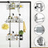 3-Tier 4 ODesign Over The Door Shower Caddy, Adjustable Hanging Shower Caddy with Soap Holder & Hooks, Rustproof