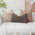 26x26 Inch Pack 2 Kevin Textile Waterproof Decorative Pillow Covers Coco Brown of Soft Boucle Textured Euro Pillowcases