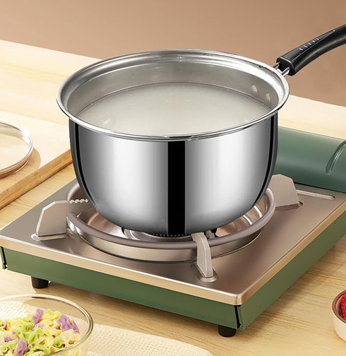 Stainless Steel Sauce Pan with Lid, 1.3 Quart Milk Pot for Home Kitchen, Dishwasher Safe Cookware