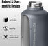 OneTigris 64 oz Tactical Half Gallon Water Bottle with Straw, Leakproof Sport Jug, 3 BPA Free Lids, Paracord Handle &