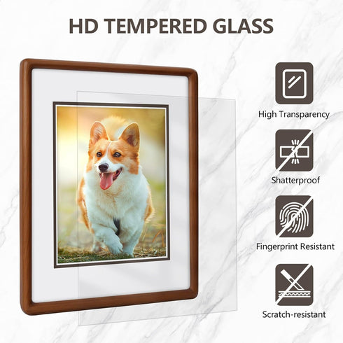 SZKYSJGS 2Pack 5x7 5 7 4x6, Wood Picture Frame, Solid Natural Walnut Photo Frame with Tempered Glass, x Wooden Frame