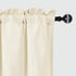 JIUZHEN Ivory Valance Curtains for Kitchen Window, 52 x 18 Inches, 1 Panel, Thermal Insulated for Living Room/Basement