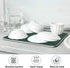 Qilmy Countertop, 16 18 Inch Hunter Green Dish Drying Mats Tableware Absorption Water Mat Home Decor Drying Pad