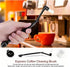 Coffee Machine Brush Cleaner Nylon Espresso Machine Brush with Spoon for Coffee Tool Barista Home Kitchen (2 Pack)
