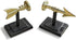 Stylish Large Gold Arrow Bookends - Heavy Duty Decorative Shelf Holders
